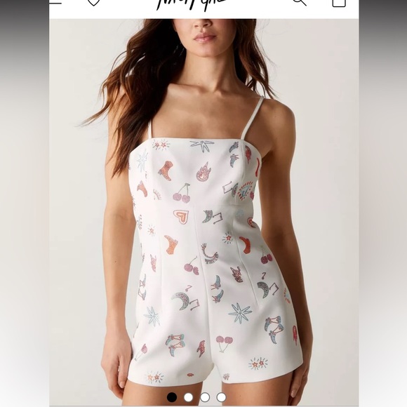 premium diamante western tailored romper - Picture 2 of 11